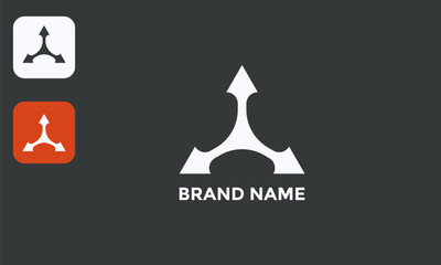 Abstract Triangle Star Logo, Geometric Star Design, Modern Angular Symbol, Isolated White on Black