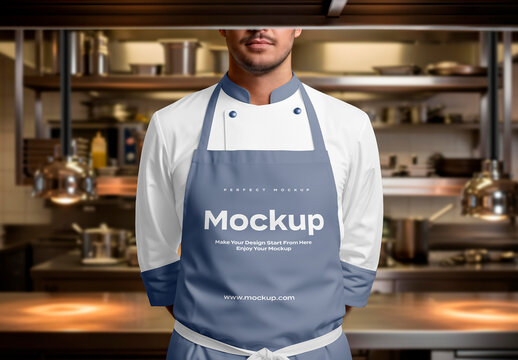 Apron Mockup Luxury Chef Restaurant