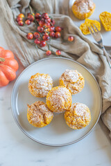 homemade Autumn Pumpkin Muffin