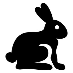 Icono con silueta de conejo 