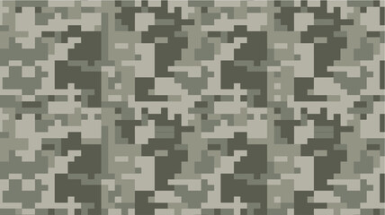 Seamless Digital Camouflage. Army pixel texture for tactical design and camouflage background.