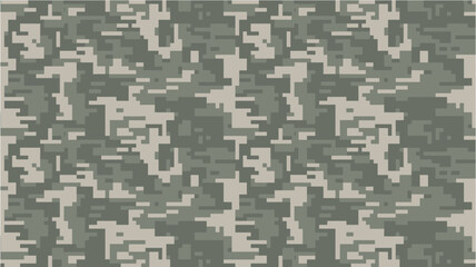 Army Pixel Pattern. Digital camouflage seamless texture for military and outdoor gear.