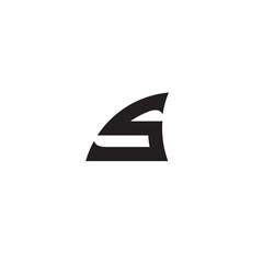 Letter S and Shark Fin logo or icon design