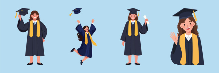 Joyful Female Graduates Celebrating Academic Milestones and Future Prospects