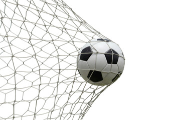 Fototapeta premium Soccer Ball Goal Net Football Sport Game Score Competition Victory Championship