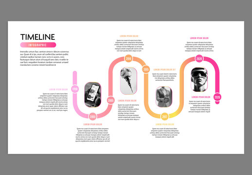 Timeline Curve Infographic