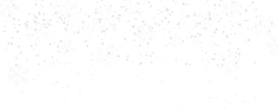 Winter snowfall with snowflakes PNG. Christmas overlay background.