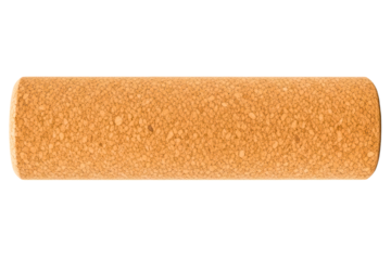 Natural cork massage roller for muscle therapy and yoga on a transparent background