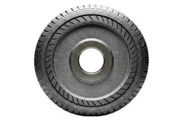 Industrial diamond grinding wheel for cutting stone or concrete on a transparent background