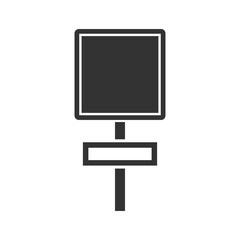 Road sign icon isolated on transparent background 