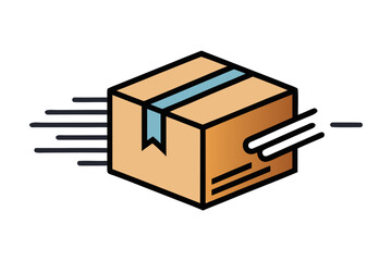 Amazon prime box fast motion lines quick shipping  