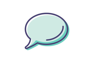 Naklejka premium classic speech bubble chat icon smooth curved style