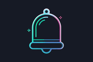 Notification bell with frosted glass and layered details