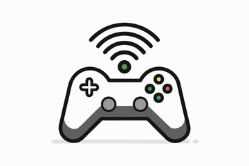 Google stadia icon with minimal wifi signal lines