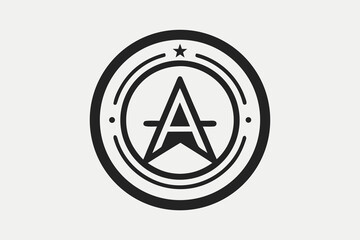 Premium circular badge outline featuring app interface elements