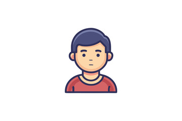 User Profile Avatar Pixel Perfect Icon Design Illustration