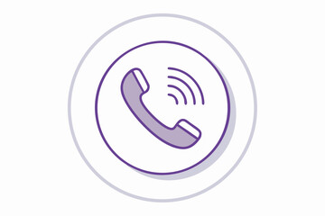 Viber phone handset inside a clean circle outline