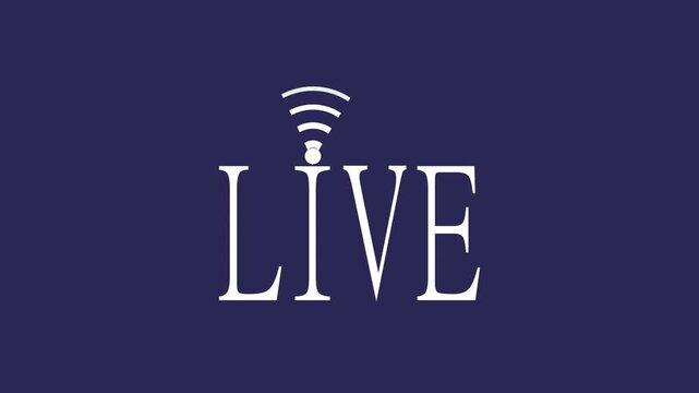 Live Streaming Template. Red Sign of Streaming, Broadcasting, Online Video. Loopable 4K Video
