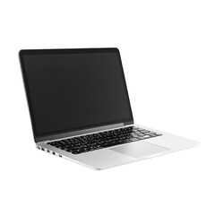 Laptop isolated on transparent background.