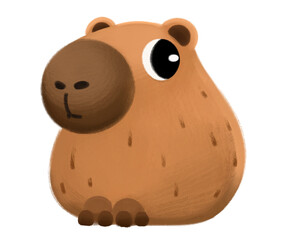 Cute capybara sticker