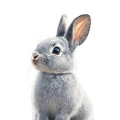 Rabbit isolated on transparent background.