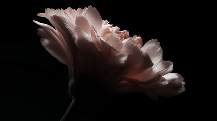 realistic close-up photograph of a flower, captured with a dramatic and artistic approach. 