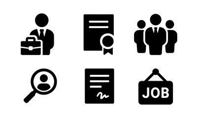 Essential career icons collection for professional design and organizational materials