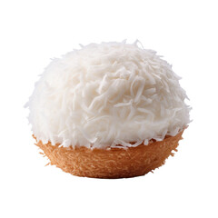Coconut Macaroon isolated on transparent background.