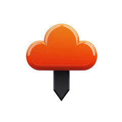 Upload Icon isolated on transparent background.