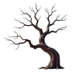 Spooky 3d halloween tree design eerie forest digital art dark environment artistic perspective festive concept