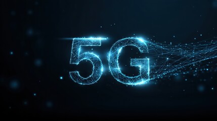 5G or 6G dot line mobile technology. Wireless data network and connection technology concept. high-speed, futuristic background. vector design.
