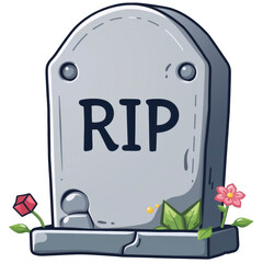 3d halloween tombstone decoration spooky graveyard illustration eerie atmosphere close-up view festive concept