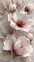 Exquisite Flower Arrangement Showcasing Blooming Petals and Soft Pastel Tones in Delicate Floral Design with Elegant Blossoms and Graceful Leaves