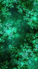 Fototapeta premium Abstract Green Geometric Pattern Background