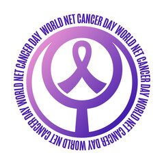 World NET Cancer Day. November 10. Template for background, banner, card, poster with text. Vector EPS10 illustration.