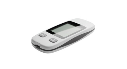 Digital glucose meter isolated on transparent background