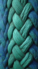 Colorful Teal Blue Green Braided Texture Design