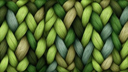 Abstract Knitted Pattern With Green Beige And Grey Colors