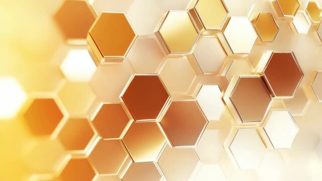 Bright honeycomb pattern creates an eye-catching background in soft tones