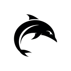 Abstract dolphin logo modern ocean inspired brand style Vector illustration