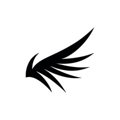 Abstract eagle wing logo strong modern aviation design Vector illustration