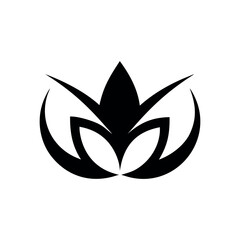 Abstract flower logo eco friendly feminine beauty Vector illustration