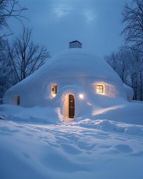 snow house, winter landscape, frozen scenery, snowy cottage, ice home, frosty weather, cold season, snow covered roof, winter wonderland, frozen nature, icy landscape, white snow, holiday season, fros