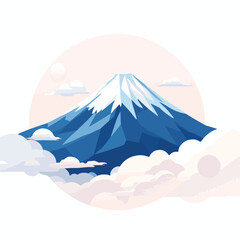 mountain fuji in winter