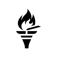 Abstract torch flame logo inspirational learning concept Vector illustration