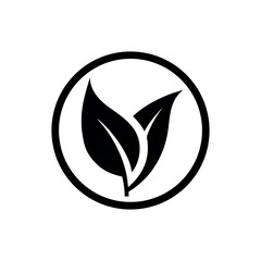 Leaf logo eco friendly minimal nature inspired concept Vector illustration