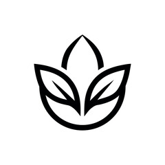 Leaf logo eco friendly minimal natural green design Vector illustration