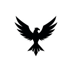 Minimalist eagle logo with clean modern bold shape Vector illustration