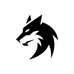 Sleek wolf logo minimalist wild nature inspired design Vector illustration