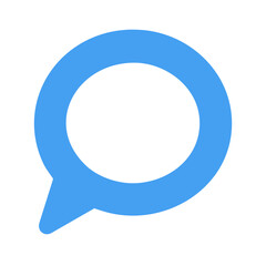 Minimal modern speech bubble icon, clean vector,